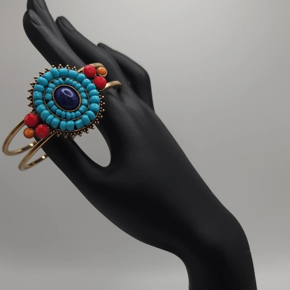 Colorful Statement Bangle - Picture 3 of 6